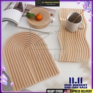 Wood Desserts Food Serving Tray Plate Nordic Wave Bread Bamboo Tray Wooden Board Table Top Decoration Props Chopping Board Cutting Board