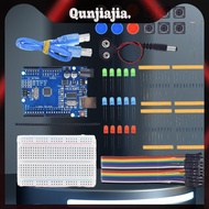 【QJJ】New Starter Kit 13 in 1 Mini Breadboard 3 Color LED 400 Holes for Arduino Uno R3