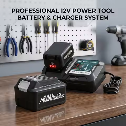 New 12V 6000mAh Rechargeable Battery for Makita BL1016 BL1041B JV103D TL065D Cordless Drill Tool Li-