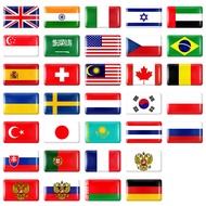 3D Epoxy Car Window Lift Button Steering Wheel Stickers Italy Belarus Canada Korea United States Rus