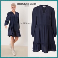 S.Oliver 64 Flounce Women's Dress Dr Navy/Green