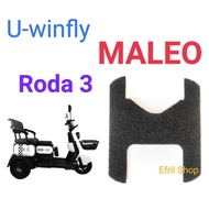 karpet sepeda motor listrik uwinfly maleo roda tiga maleo roda 3  - merah