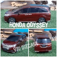 Diecast Miniature Honda Odyssey Maroon Scale 1:24