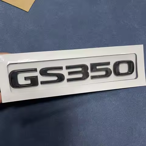 For Lexus GS 350 Trunk Emblem 3D Gloss Black F-Sport Letter Logo Badge Replacement Decal for Vehicle