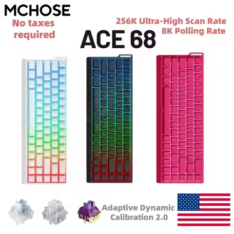MCHOSE ACE68 Magnetic Keyboard 0.125ms 128K Sampling Rate Wired Mechanical ACE60 Pro for Gaming 0.01