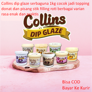 Collins dip glaze serbaguna 1kg cocok jadi topping donat dan pisang stik filling roti berbagai varian rasa enak dan praktis