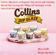 Collins dip glaze serbaguna 1kg cocok jadi topping donat dan pisang stik filling roti berbagai varia