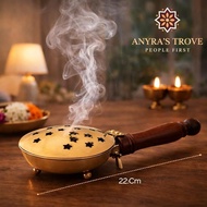 Pure Brass Loban Lamp | Dhoop Holder | Incense Burner for Home and Office | Dhoop Dani| Pooja Items 