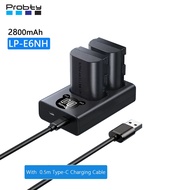 2800mAh LP-E6NH LPE6NH Baery Fully Decoded and LED Charger kit for Canon LP-E6 5D mark III 7D M II EOS R5 R6