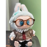 For 15cm Labubu Clothes Fake two striped shirts Reflective assault suit Sailor Suit Collection Labub