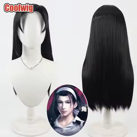 Coolwig Synthetic Hair Jun Kazama Cosplay Wigs Game Tekken 8 Jun Kazama Halloween 60cm Long Straight