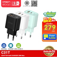 [279 Baht[Value Code] Eloop C31T 30W PD QC 3.0 Type C USB Fast Charge GaN Charger Adapter Charging