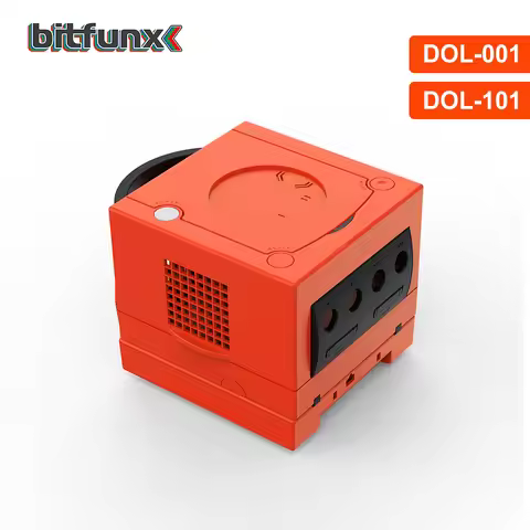 Bitfunx Warm Red NGC Replacement Shell Protective Case GC Game Box for Gamecube DOL001and DOL-101 Ga