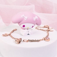 Kuromi & MyMelody心動系列-美樂蒂晶鑽造型手鍊