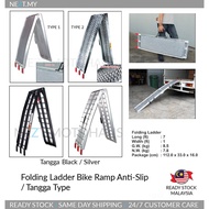 Motorcycle Folding Ladder Bike Motor Ramp Anti-Slip Type / Tangga Tahan 350KG(Tak Perlu Stand)