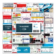 50Pcs/Set ❉ Airline Boarding Pass Tickets Series 01 Stickers ❉ DIY Fashion Waterproof Decals Doodle 