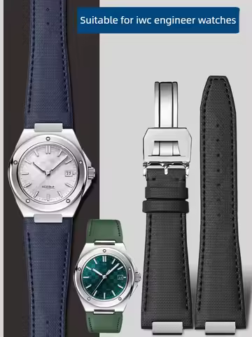 Suitable for IWC Engineer IW328901 328902 328903 Series Leather Nylon Pattern Watch Strap