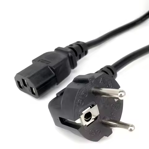 EU Power Cable Euro IEC C13 AC Power Extension Cord 1.2m 1.5m 1.8m 3*0.75mm For PC Computer Monitor 
