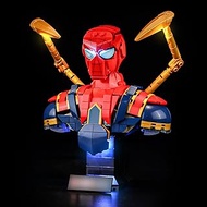 LIGHTAILING Light for Lego-76326 Iron Spider-Man Bust - Led Lighting Kit Compatible with Lego Buildi