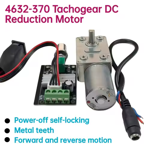 DC Gear Motor JGY370 with 12V and 24V Voltage, Self-Locking Micro Carbon Brush Motor, 4632-370 Motor
