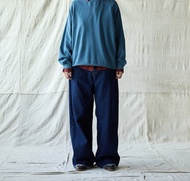 日系復古 純棉牛仔褲 直筒休閒褲