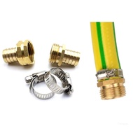 Top Garden Hose Repair Set Solid Brass Water Hose Mender Hose Connector with Stainless Steel Clamps 