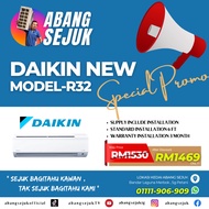 ( NEW ) Daikin 1.0 HP R32 Air Conditioner Non - Inverter ( SUNGAI PETANI )