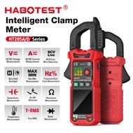 HABOTEST HT205 Digital Clamp Multimeter 600A AC/DC Current and 600V AC/DC Voltage Tester Ohm Continu