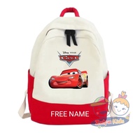 MCQUEEN CARS CHARACTER CHILDREN'S SCHOOL BAG CHILDREN'S BACKPACK - FREE NAME
