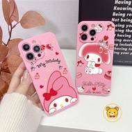 Pink Melody Casing For OPPO Reno 8 4G 7 4G 6Z 5Z 6 Lite 6 5 4G 4 Pro 4G 3 4G A78 A58 5G A57 5G A77 5G A91 A95 A94 5G Find X2 Pro Phone Case Cute Cartoon Girls Soft Shell Back Cover