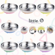 American little.b 316 Double Layer Stainless Steel Wide Mouth Oatmeal Suction Cup Bowl Dinner Plate