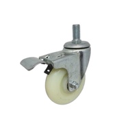 Nylon Ball Bearing Wheels Medium Duty 4 inch (100 x 32) Brake Thread