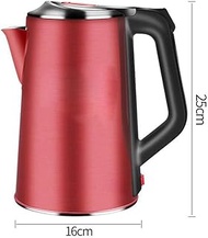 RHNY Double Anti-scalding Electric Kettle 2.3L, Rose Red Instant Cooking Heater, Automatic Power Off, Household Stainless Steel Electric Kettle, Applicable Voltage: 110V~220V