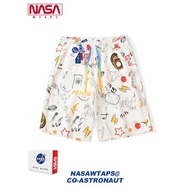 NASA WTAPS Flagship Store Street Wear Beach Pants Men Women Summer Casual Big Pants Flower Shorts Lo