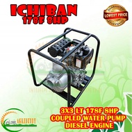Ichiban 3x3 178F 7HP 8HP Couple Water Pump Diesel Engine