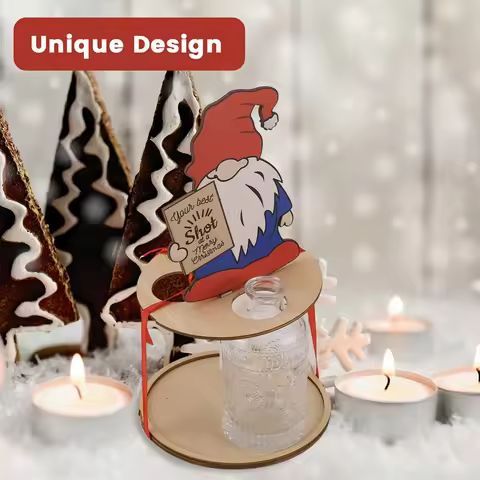 Christmas Mini Wine Bottle Holder Santa Lovely Liquor Bottle Stand Festival Theme For Xmas Partys De