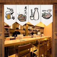 Japanese Restaurant Door Decoration Triangle Flag Curtain Sushi Izakaya Bar Counter Hanging Curtain 