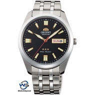 Orient RA-AB0017B Old School Automatic Japan Movt Black Dial Stainless Steel Men's Watch