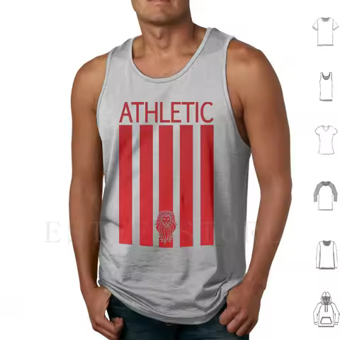 Athletic Tank Tops Vest Sleeveless Athletic Club Bilbao Football Soccer Calcio League Euskadi Basque