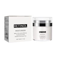 Retinol Moisturizer Face Cream with 2.5% Active Retinol, Hyaluronic Acid, Vitamin E and Green Tea, A