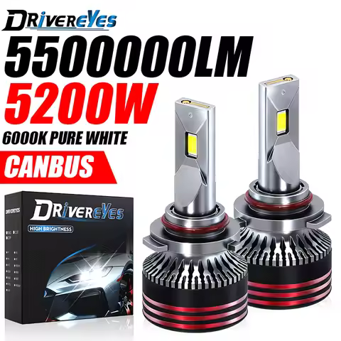 M8PRO H7 Led H4 H3 H1 5200W 5500000LM H8 H11 9005 HB3 9006 HB4 9012 HIR2 H9 Canbus 9054 CSP Car Head