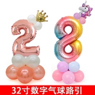 Hundred Days Birthday One Year Old 107cm Large Number Balloon Road Guide Anniversary Store Celebrate