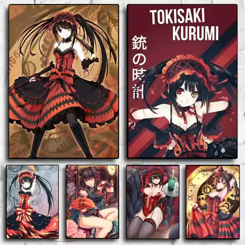 Tokisaki Kurumi Date A Live Classic Anime Poster HD art sticky wall waterproof home living room bedr