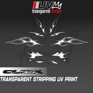 ▷ ◉ ⚾︎ ⧈ ◣ TRANSPARENT CLICK 125 V2 FIRE DECAL