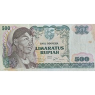 Uang Kuno Negara Indonesia 500 Sudirman 1968 Kondisi Kertas AUNC -XF
