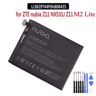 ZTE แบต NX531J แบตเตอรี่ Nubia Z11 /NX531J M2 Lite รับประกัน3เดือน Li3829T44P6h806435 3000mAh