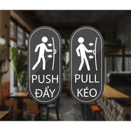 PULL PUSH DOOR STICKER FOR OFFICE GLASS DOORS, STORES...HTECH BRAND