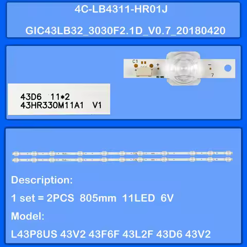 LED Backlight strip For 43L2800C 43U5850C 43S6500FS 43U3900C 43EP662 43EP660 43UD6406 43UD6426 43UD6
