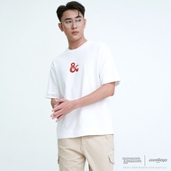 GALLOP : Mens Wear D&amp;D Oversized T-Shirt เสื้อยืดโอเวอร์ไซส์ รุ่น GDDT9001 สี Super White - ขาว / ราคาปกติ 1190.-