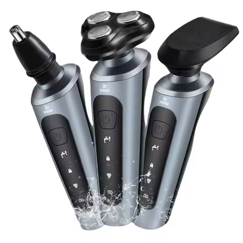 9D Electric Razor for Men USB Rechargeable Face Shaver Full-Body Wash Beard Trimmer Powerful Yet Gen